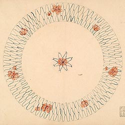 1900年代初期 染付花線画文様 なます皿 五点 蛇の目高台 | Pay ID