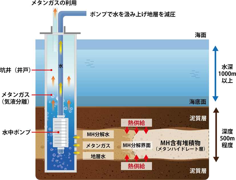 Phenomena during the gas production from MH reservoir