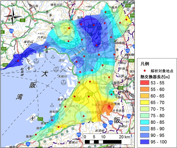 地中熱ポテンシャルマップ：イメージ