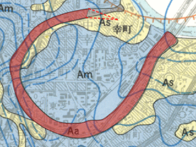 地質図（平面図）のトレース作業