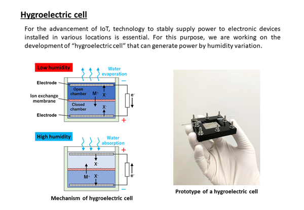 Hygroelectric cell
