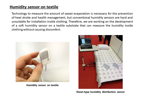 Humidity sensor on textile
