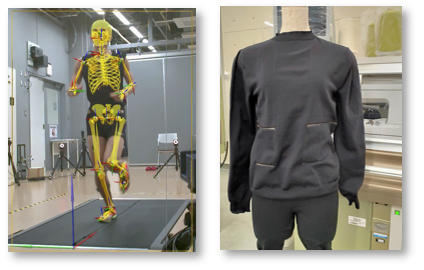Motion capture systems and knitting devices