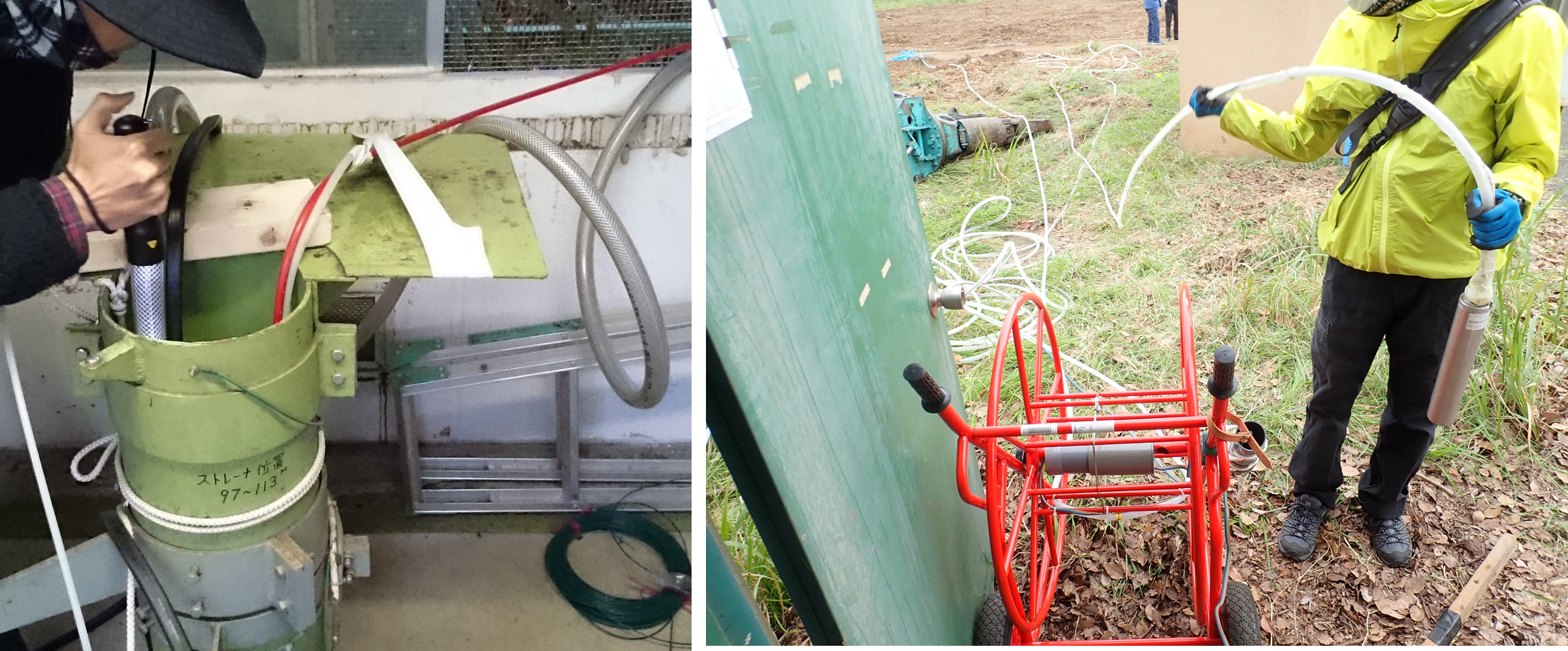 観測井を活用した地下水試料採取と揚水試験