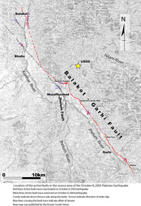 第１図　調査地域の活断層（Kumahara and Nakata, 2006）
