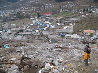 第6図　バラコットの丘の斜面および丘の西の地域の被災状況
