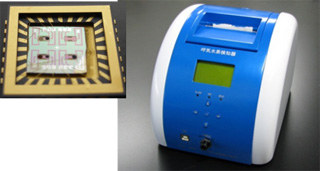 図：アレイ型熱電センサ及び水素検知器