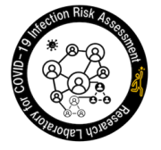 新型コロナウイルス感染リスク計測評価研究ラボロゴ、リンク先は産総研WEBの詳細解説ページ