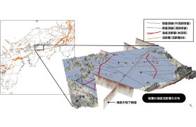 瀬戸内海燧灘で確認した海底活断層の分布