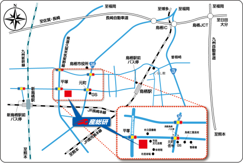 九州センターマップ画像