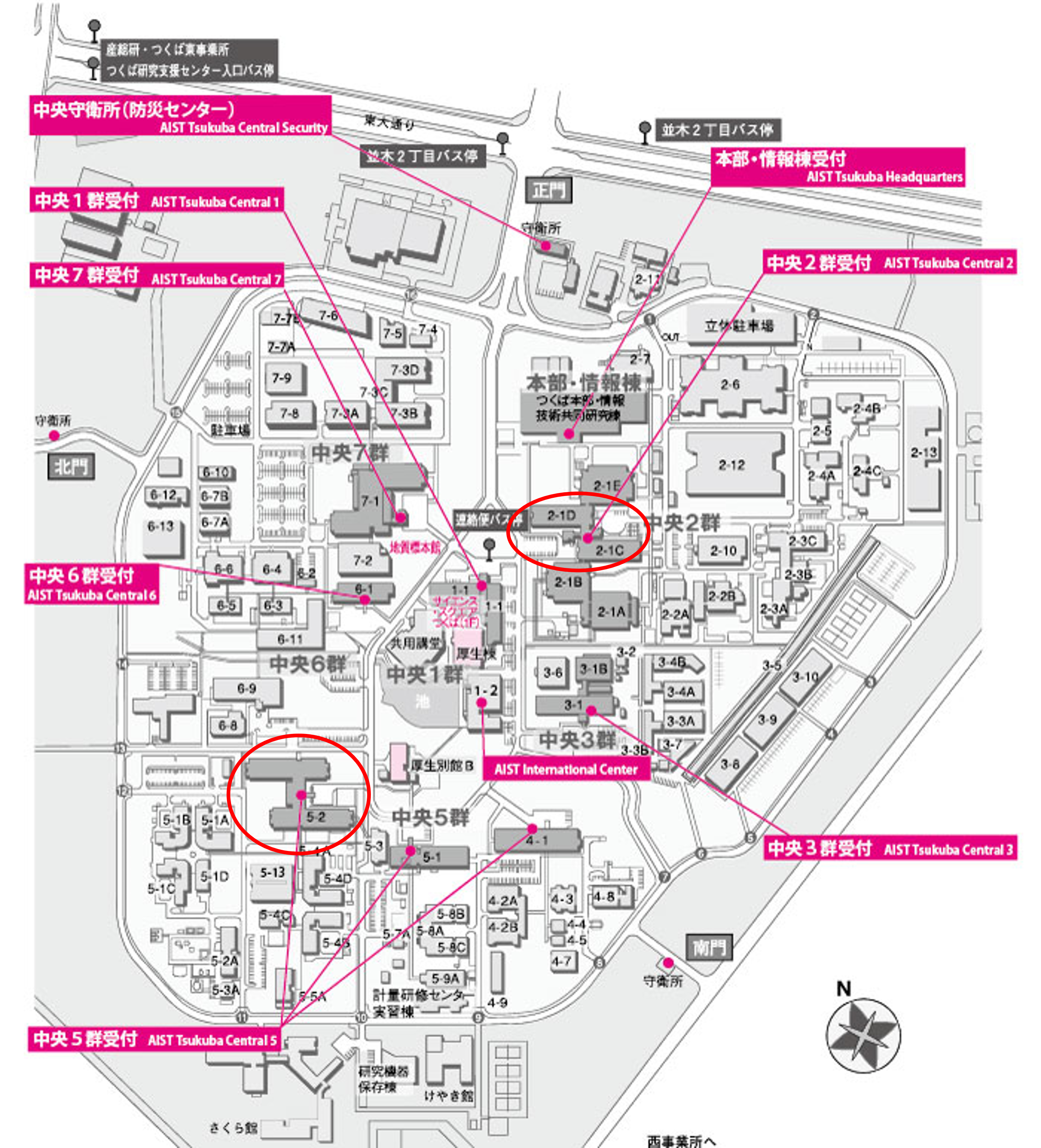産業技術総合研究所 つくばセンター アクセスマップ